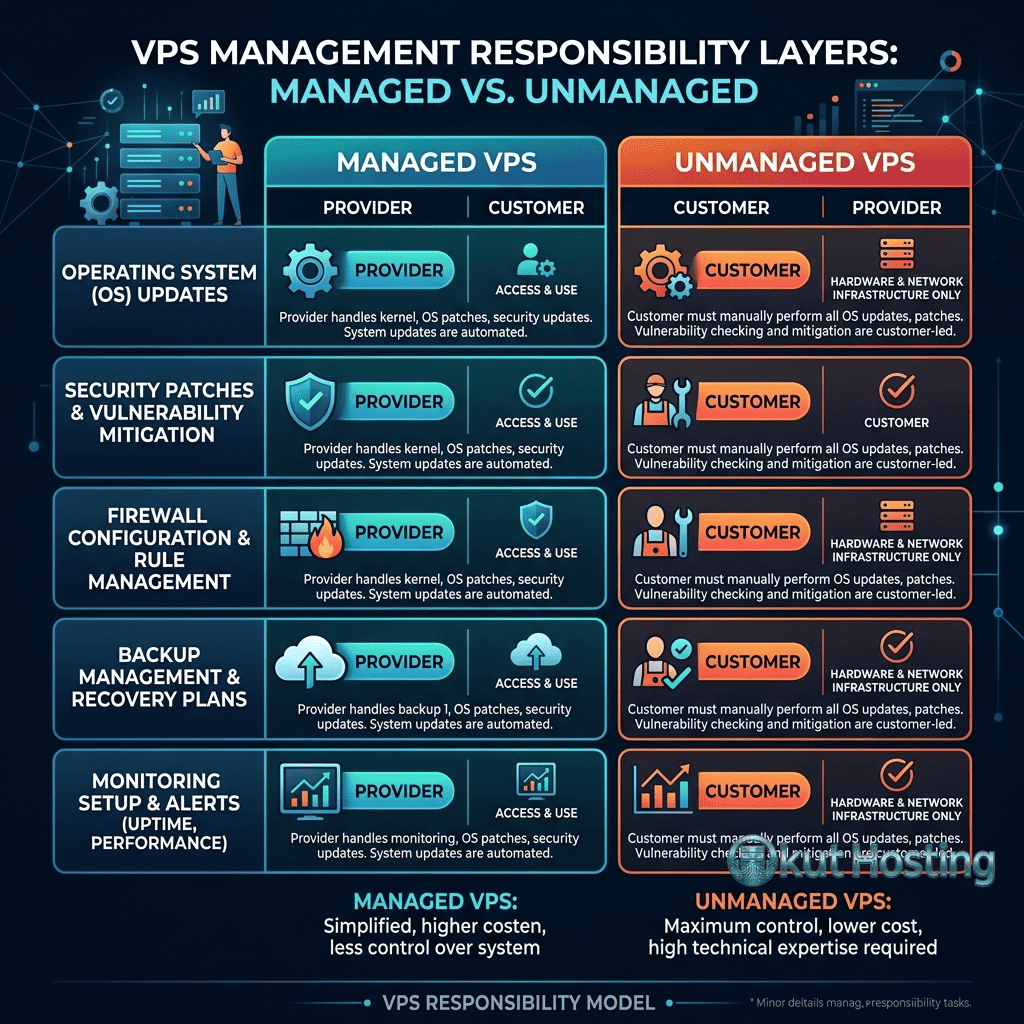 VPS management responsibility layers